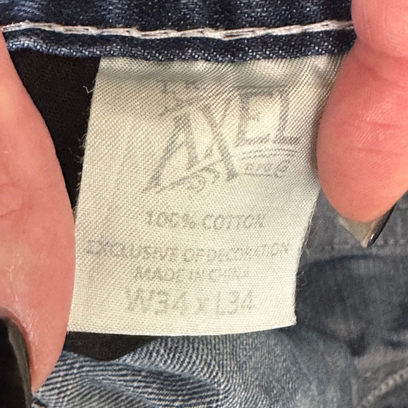 TK Axel Jeans 34x34 Vintage Boot Cut Blue Denim Weston - Picture 4 of 7